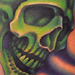 tattoo galleries/ - crowned green skull